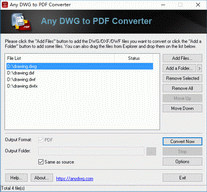 DWG to PDF Converter - 2010.11.6